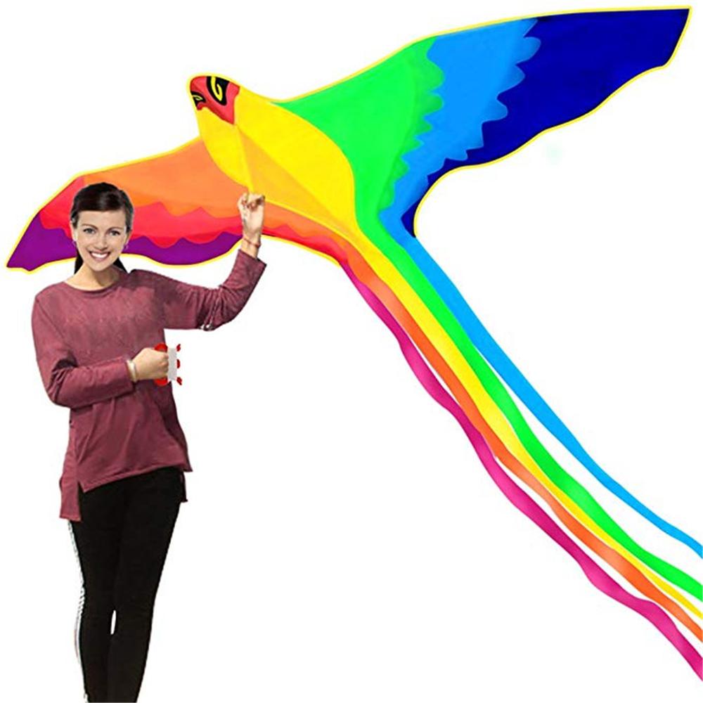 Phoenix Kite Met Lange Kleurrijke Staart Met Handvat Lijn Outdoor Fun Kids Speelgoed