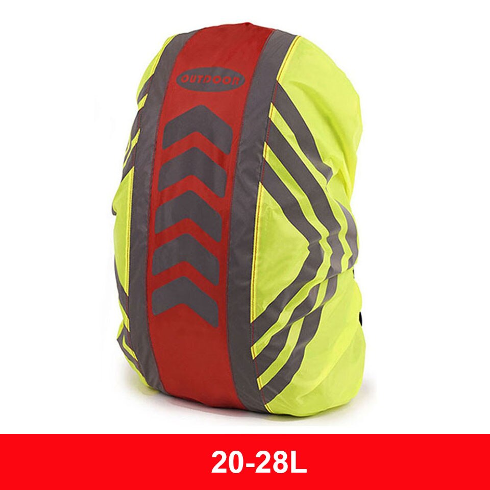 Outdoor Bag Cover Rain Waterproof Covers Reflective Backpack Dust Covers For Riding Cycling Camping Hiking Sports Bags Raincover: 20-28L Red 1