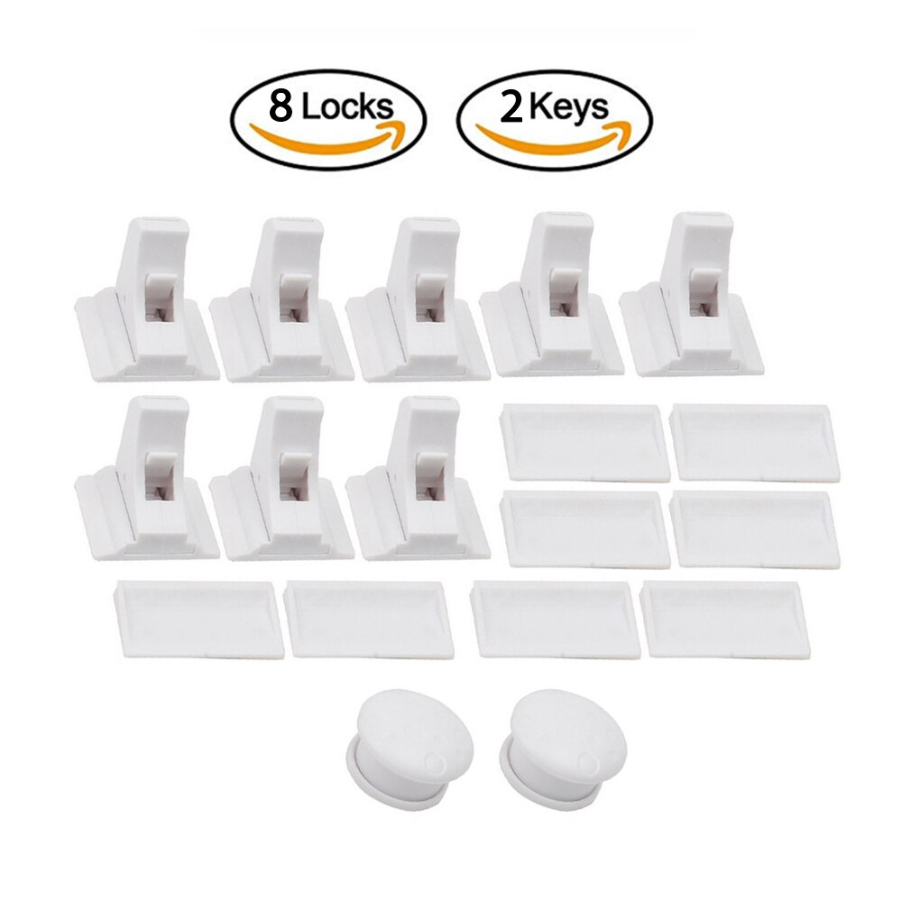 Magnetic Child Lock Children Protection Baby Safety Lock Drawer Latch Cabinet Door Lock Limiter Children Security Locks: black