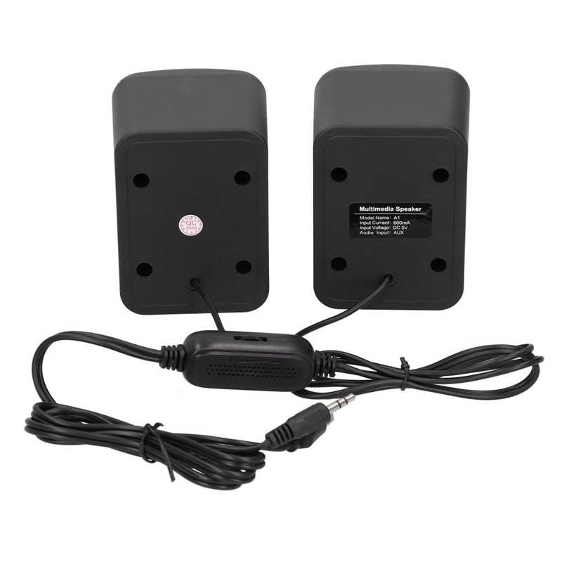 A1 Draagbare Mini Rgb Speaker Usb Powered 3.5Mm Wired Subwoofer Voor Pc Laptop Desktop Draad Controle