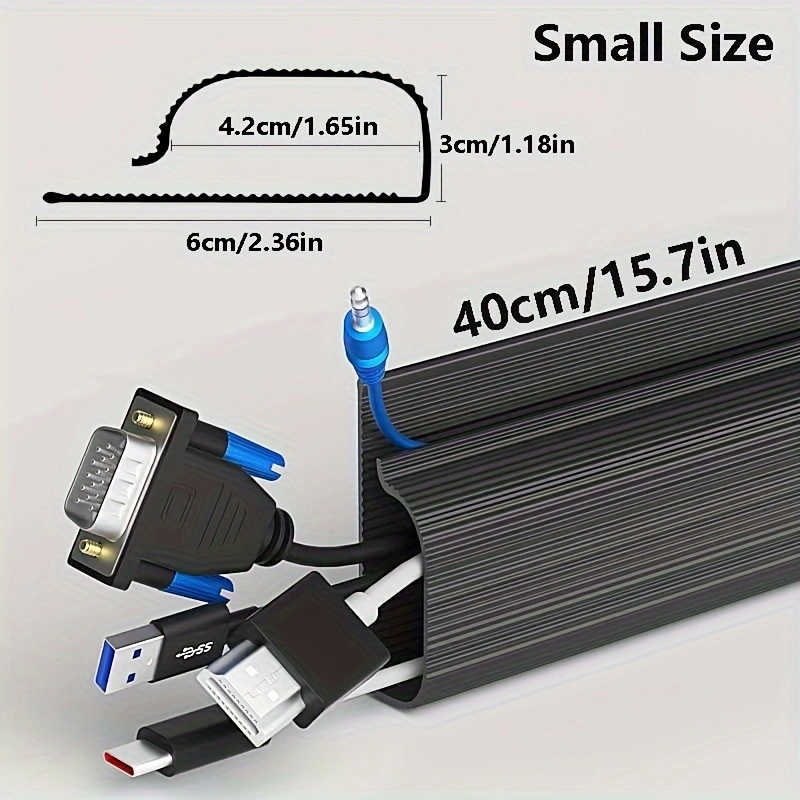 Cable Management Under Desk Channel Cable Raceway Cord Hider Desk Cable Tray No Drilling Under Desk Cable Management Tray: light yellow