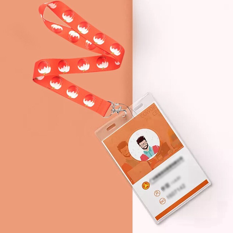 Cordón de correa de cuello de fruta sandía para llaves Tarjeta de Identificación gimnasio correas de teléfono móvil sujección de insignia y USB cuerda de colgar DIY