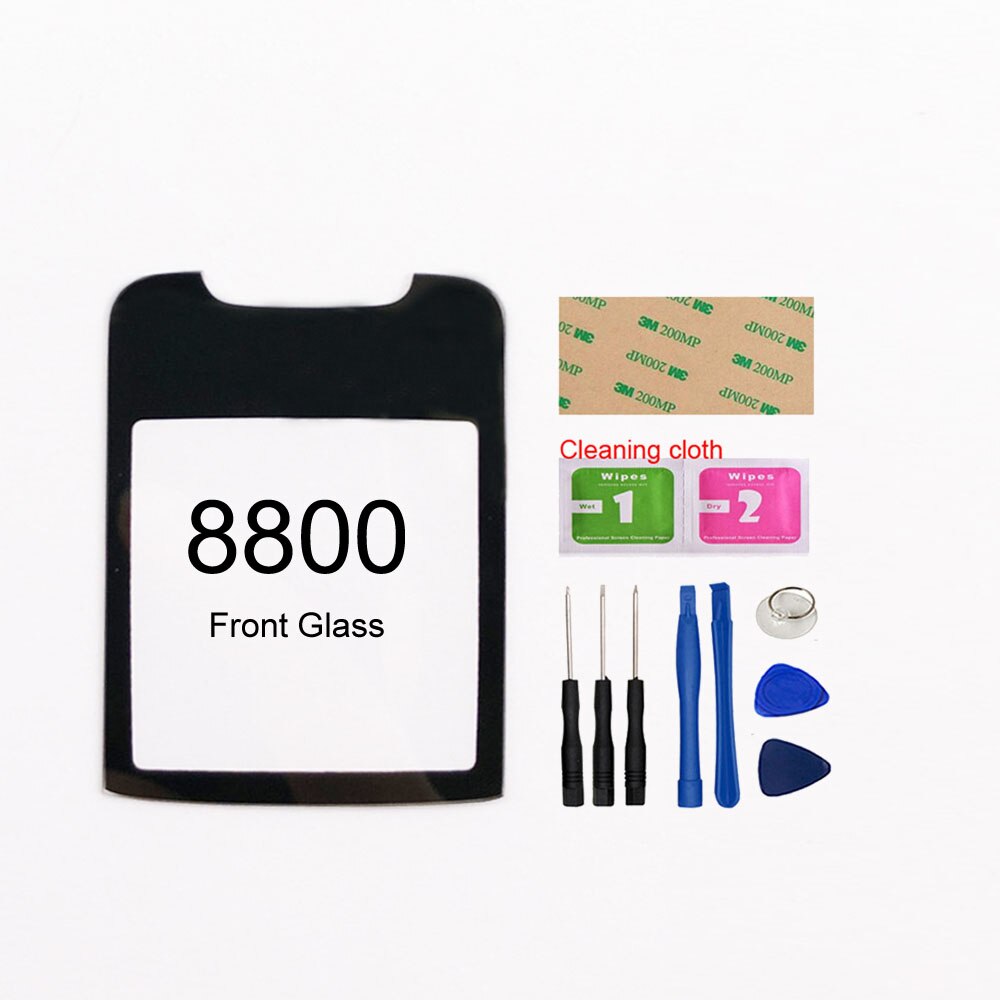 2.0'' Front Panel Glass For Nokia 8800 SE Front Glass Screen Outer Glass Cover Panel Replacement: 8800 Black Tools