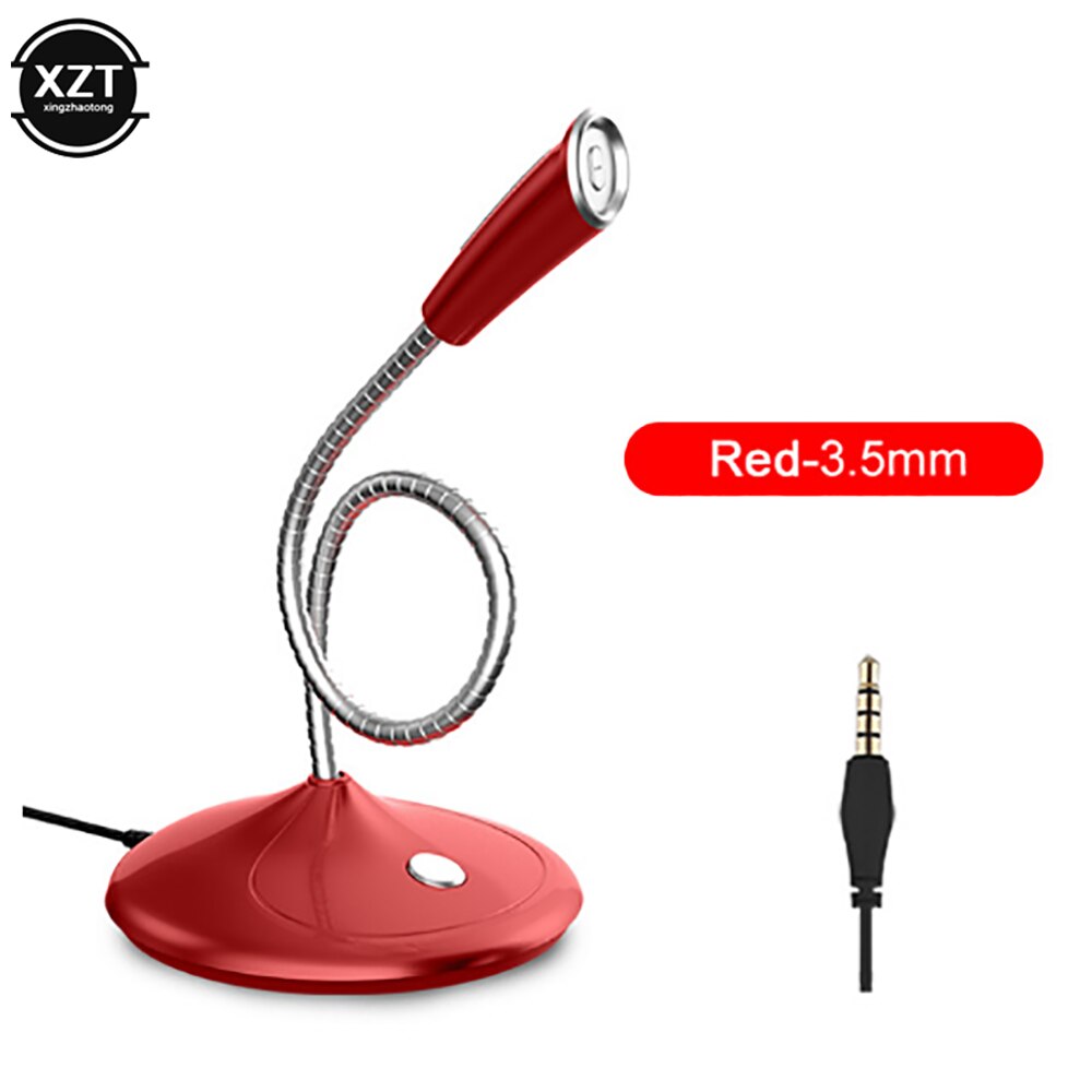 Computer Microphone 360° Adjust Freely Studio Speech Microphone Gaming Chatting 3.5mm/USB Plug Microphone for Desktop PC Laptop: b