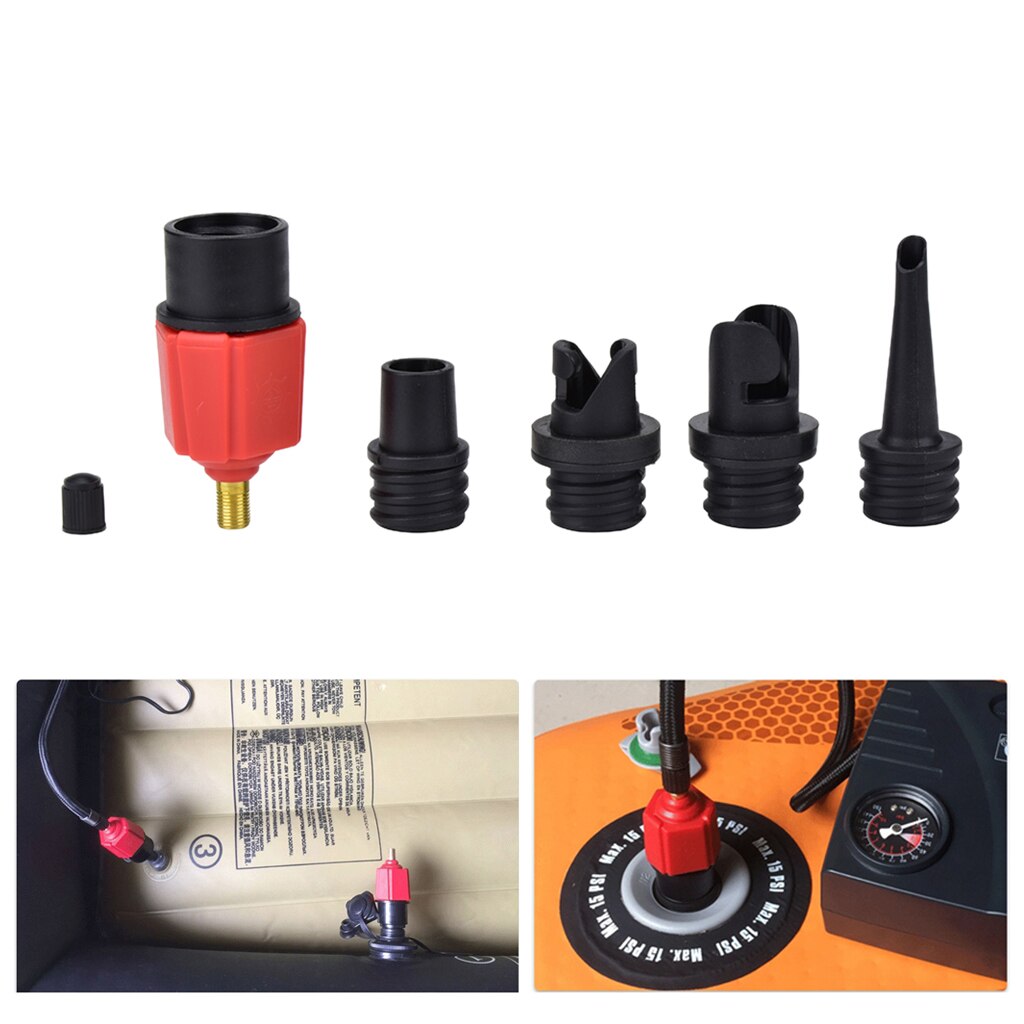 Pomp Adapter 4-In-1 Rubber Vlot Air Valve Adapter Rubberboot Opblazen Tool