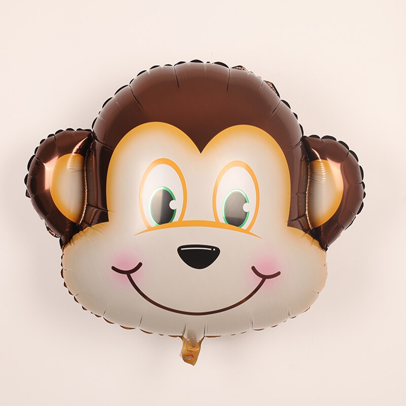 1pc Big Size Lion tiger monkey cow zebra giraffe Helium Balloon Birthday Party Decorations Foil Balloons Kid Boy toy Baby Shower: monkey / 20inch