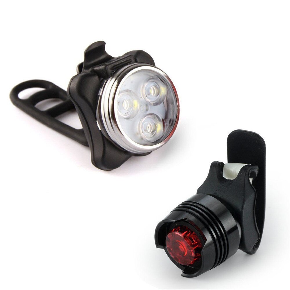 Fiets Oplaadbare Led Fiets Licht Fiets Lamp Set Front Light Achterlicht Usb Waterdichte Lamp Waterdicht Fiets Tool: Default Title