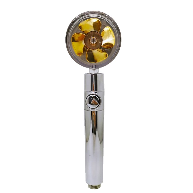 High Pressure Spin Shower Head Interesting Water Sprinkle Head Handheld Shower Beautiful Waterline Cleaned Easily: yellow