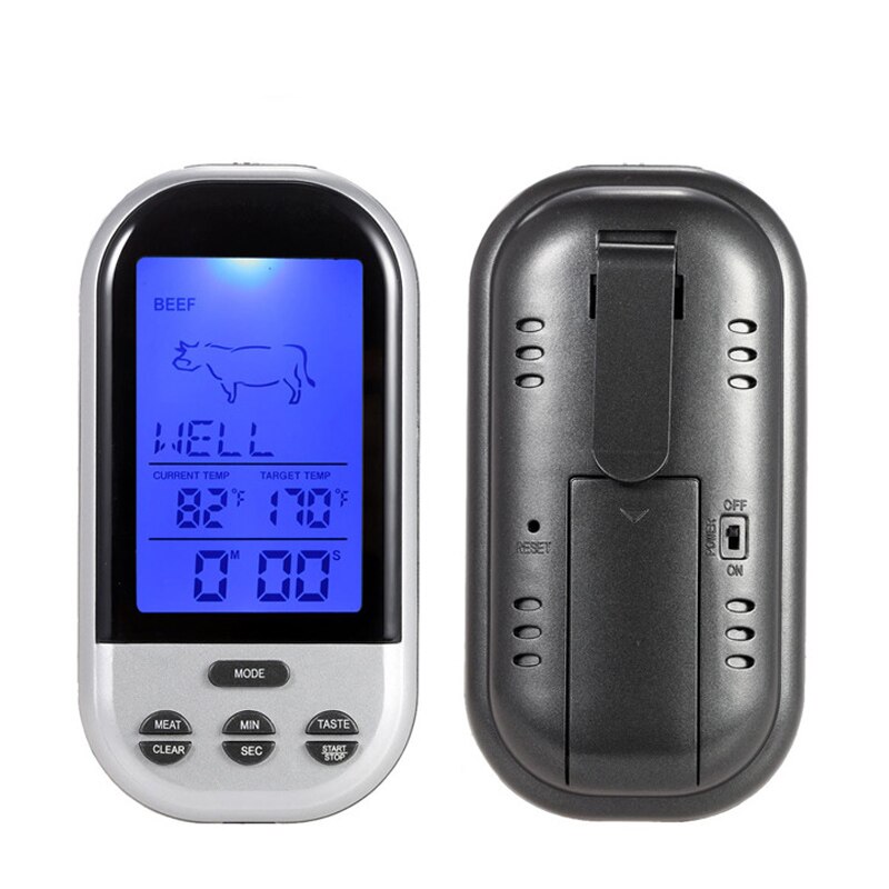 MOSEKO Wireless Remote Digital Backlight BBQ Thermometers Oven Grill Meat Cooking Probe Food Kitchen Thermometer With Timer