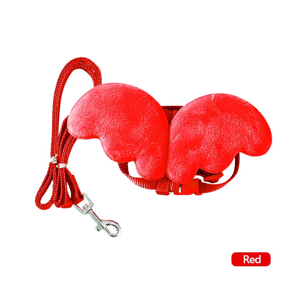 Correa transpirable para gatos, conejos, patos y aves de corral, arnés para mascotas con entrenamiento a juego para caminar, ganso y pato: Red-S