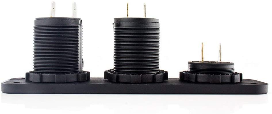 12V Universal 3 in 1 Cigarette Lighter Socket Dual USB Power Adapter Charger LED Digital Voltmeter for Car Auto Motorcycle Boat