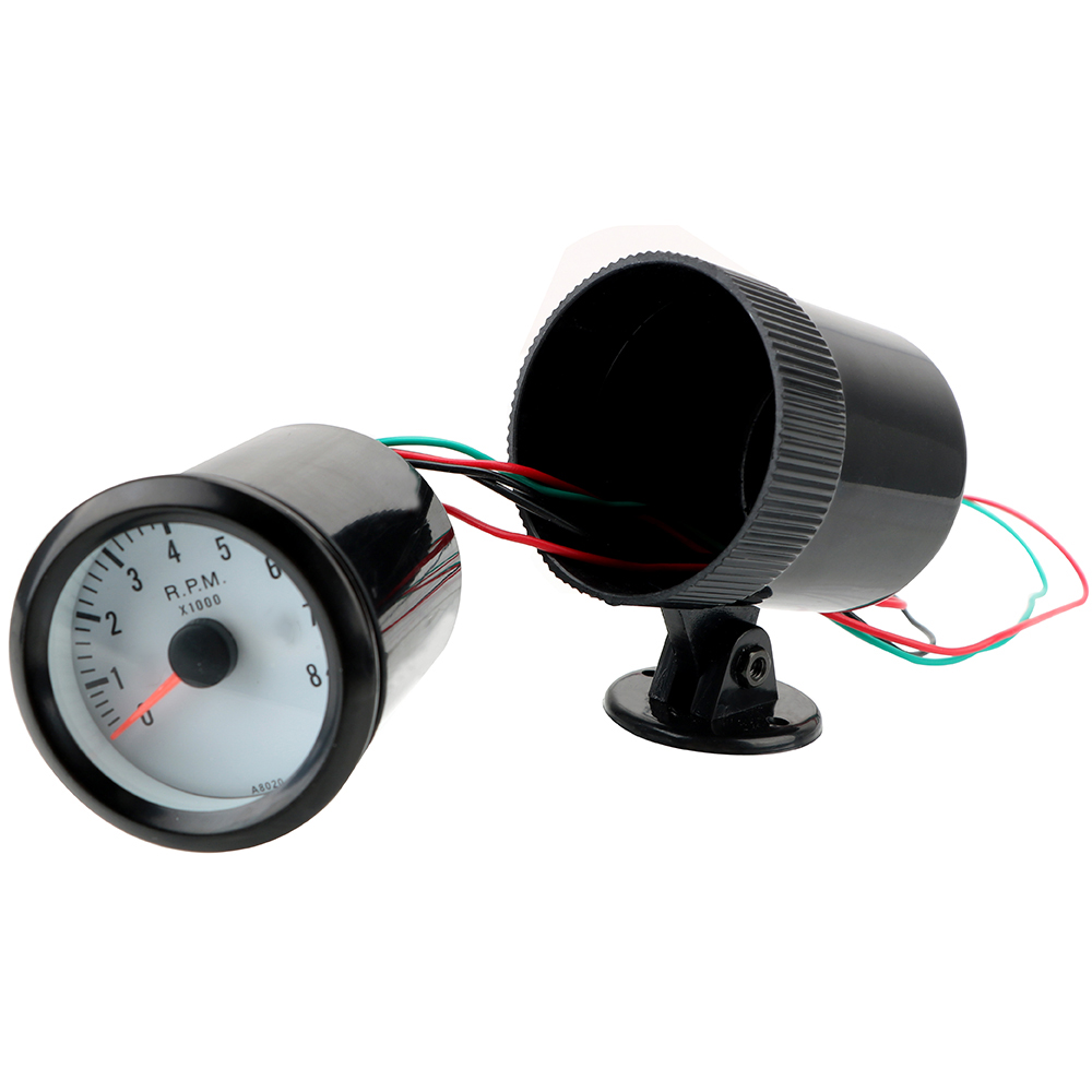 Tach Gauge Meter Blue LED Car Tachometer 0~8000RPM Universal 12V Digital Display Pointer Tacho Gauge