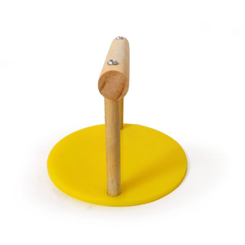 Parrot Wooden Tabletop Perch with Acrylic Base Bird Standing Exercising Grinding Desktop Perch