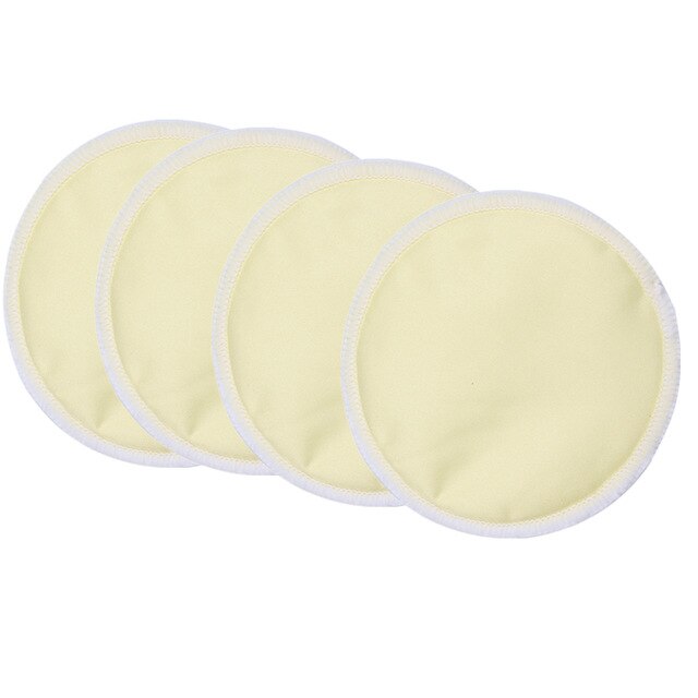 [ONNPNNQ] 4 Pcs Bamboo Breast Pad Nursing Pads For Mum Washable Waterproof Feeding Pad Bamboo Reusable Breast Pads: NP03