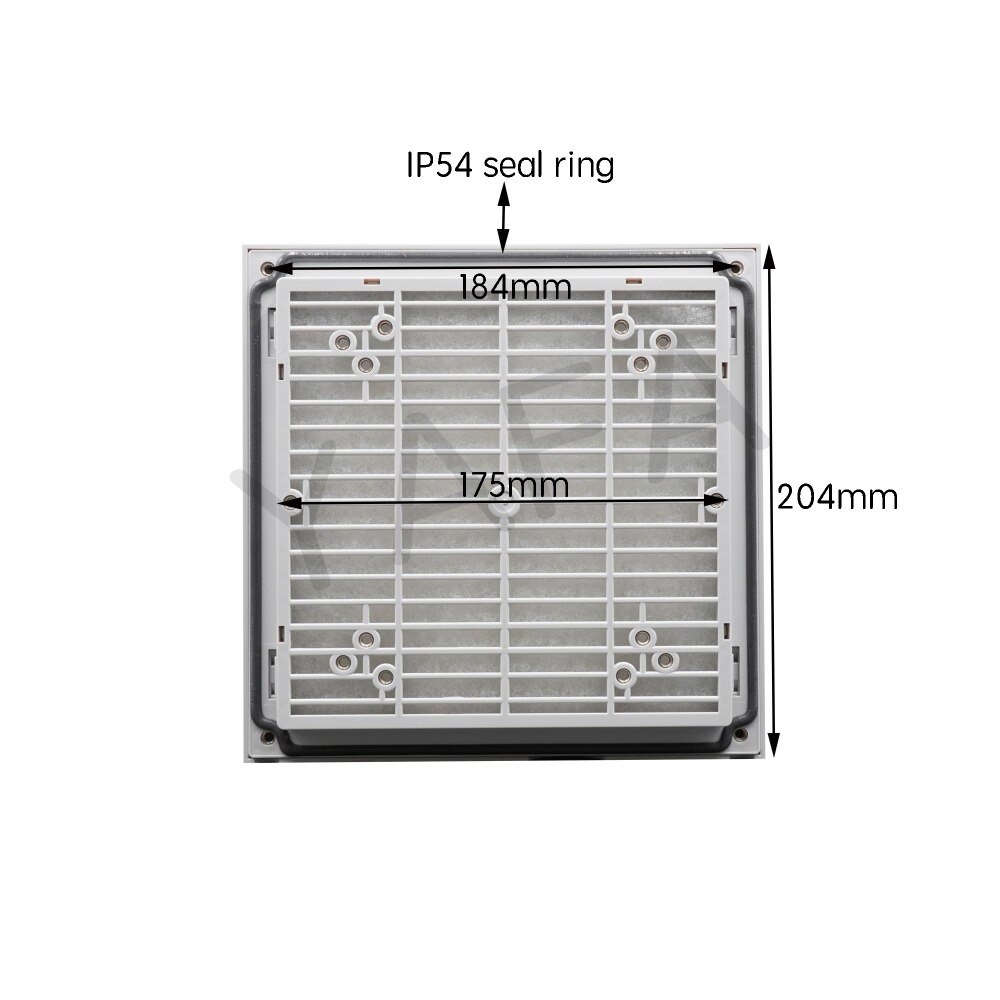 204*204*28 mm Cabinet Ventilation Filter Set Shutters Cover Fan Waterproof Grille Louvers Blower Exhaust FK9804 Filter