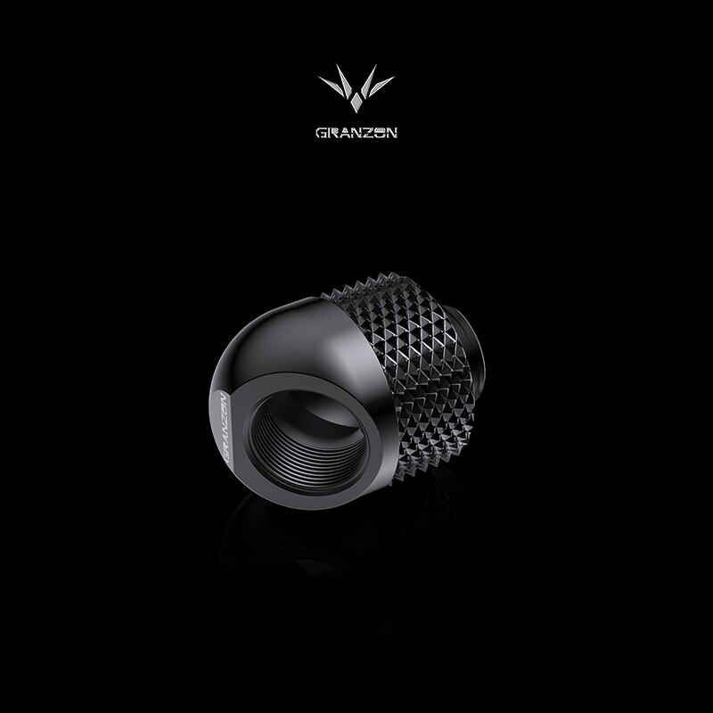 Bykski Granzon GD-45, G1/4&quot; 360 Degree Freely Rotary Elbow Fittings,45 Degree PC Water Cooling Connector Adapter Black/Silver