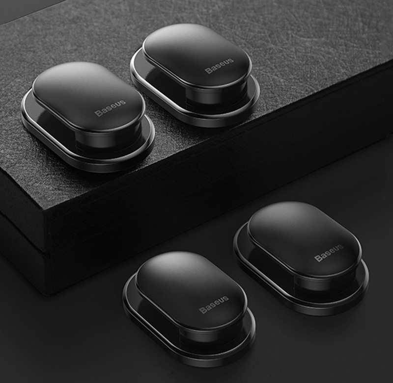 Baseus 4pz ottavino Supporto da auto Da Parete Ganci Della clip del Gancio per Il Cavo USB Auricolare Portachiavi Organizer automobile Accessori Interni: Default Title