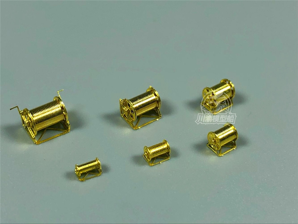 1/350 Scale Ship Model Metal Capstan Winch Assembly Model Kit 8pcs/set
