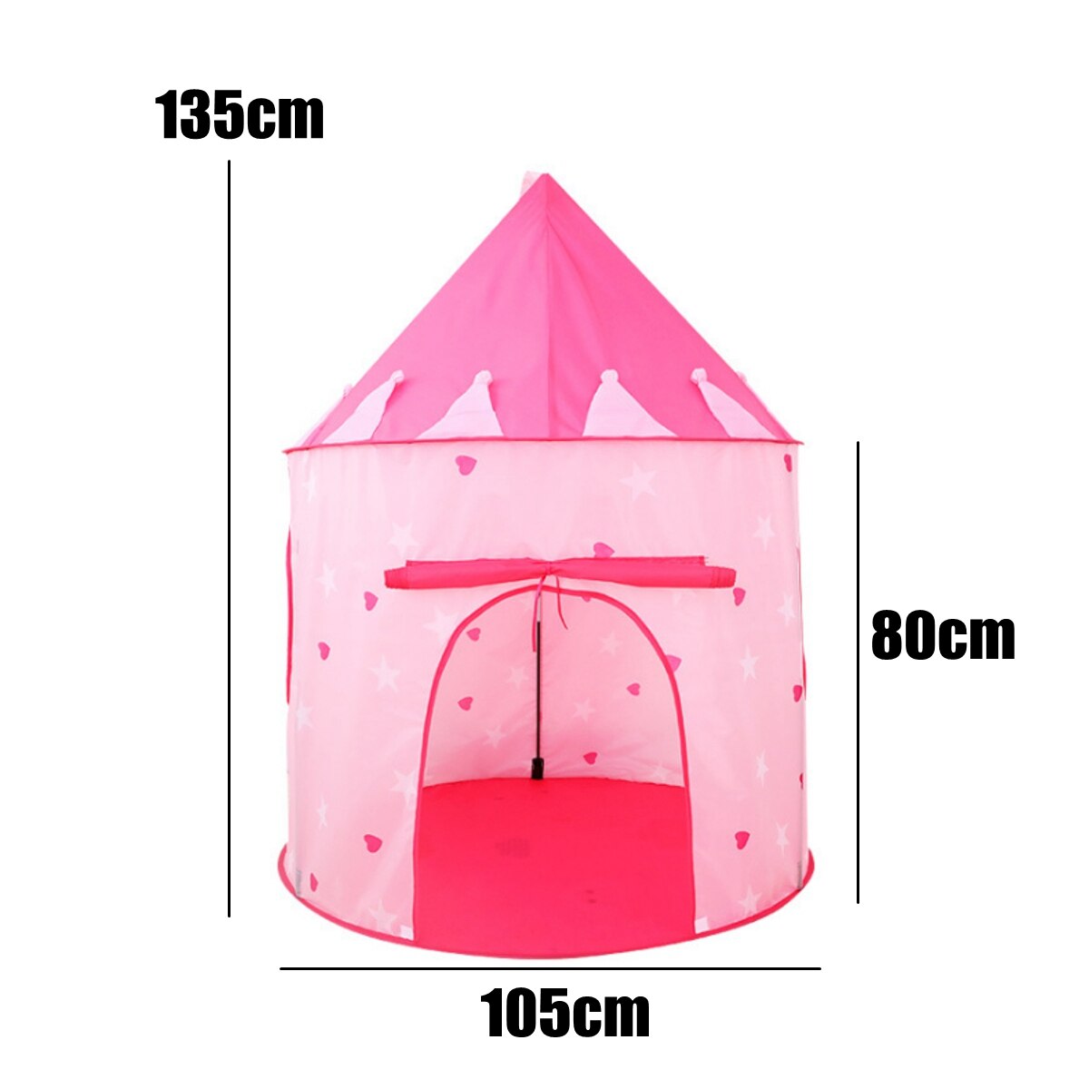 Pink/Blue Castle Tent Kids Boys Girls Children Funny Play Portable Princess Prince House Fairy Home Playhouse 120cm*90cm*70cm
