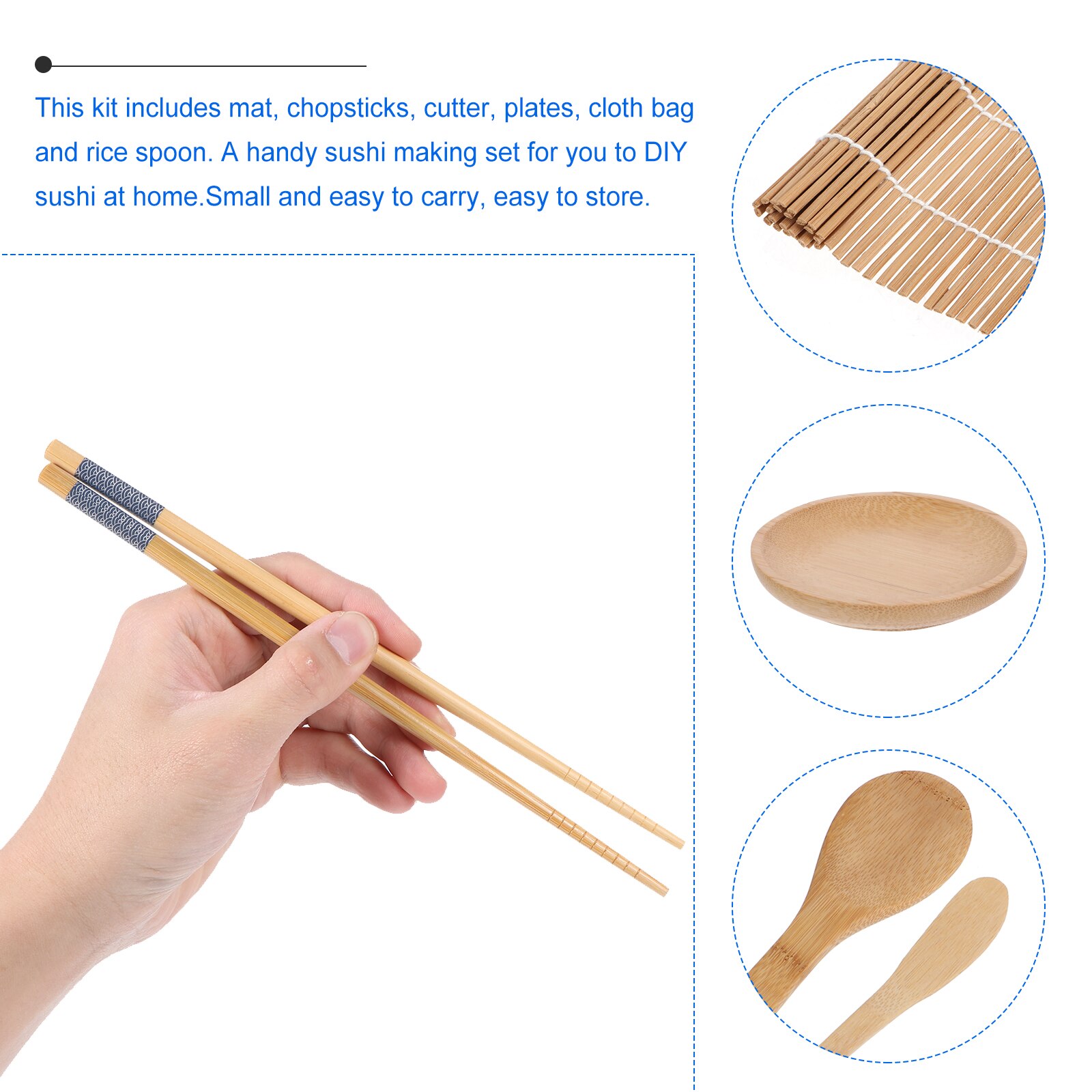 1 Set Practical Sushi Making Tools Bamboo Sushi Kit Sushi Making Tools