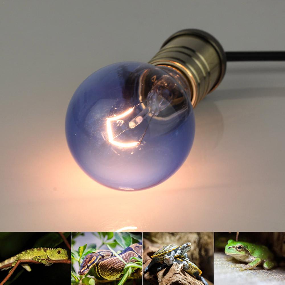 220-240V 25/50/75/100W Blue Reptile Heating Lamp Bulb Far Infrared Ceramic Heating Lamp Heat Emitter Light Bulb PT-25221BLRIN