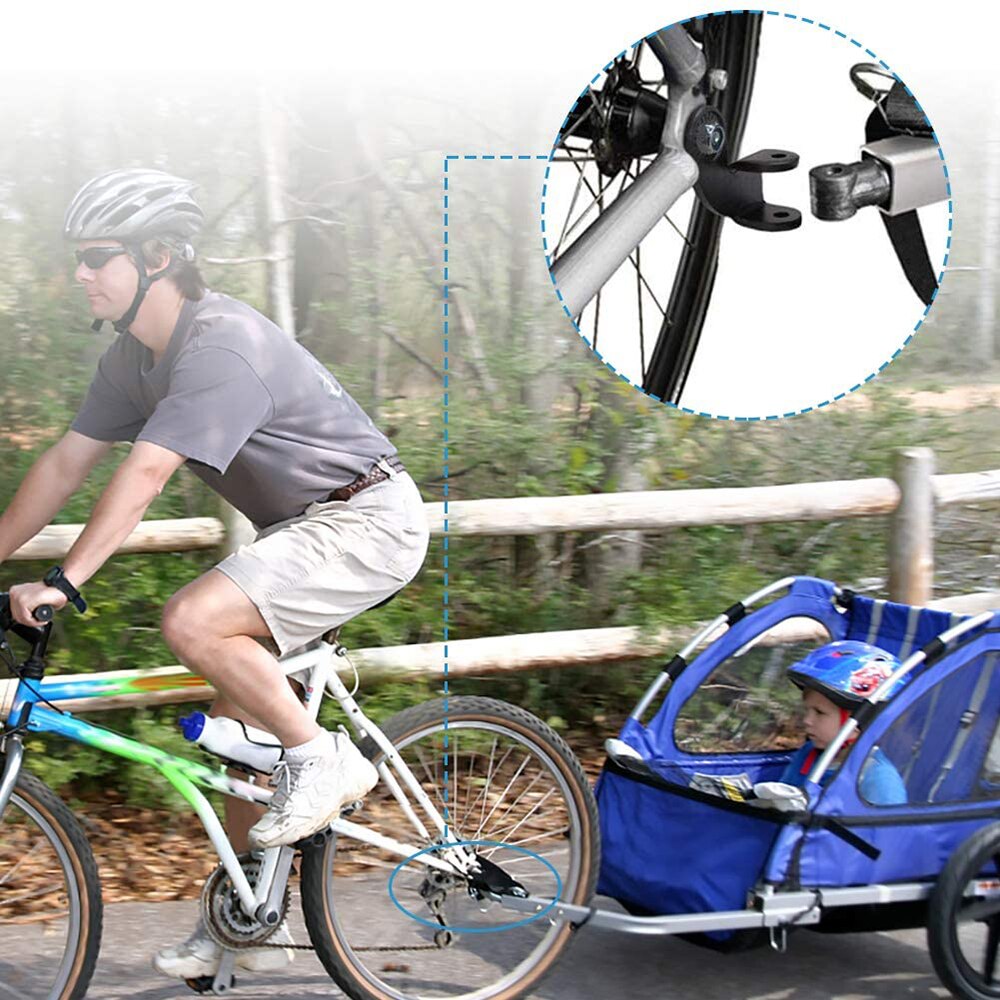Fietskar metalen koppelstuk fietskar klassiek trekhaakmodel baby huisdier koppeling trekhaak koppelstuk aanhangwagenkoppeling adapter met gesp