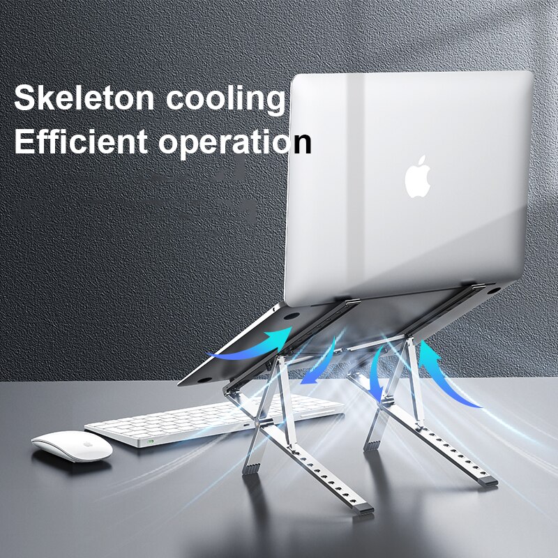Adjustable Laptop Holder Support Notebook Stand For Mackbook Pro Air Computer Base Riser Portable Laptop Stand Cooling Bracket