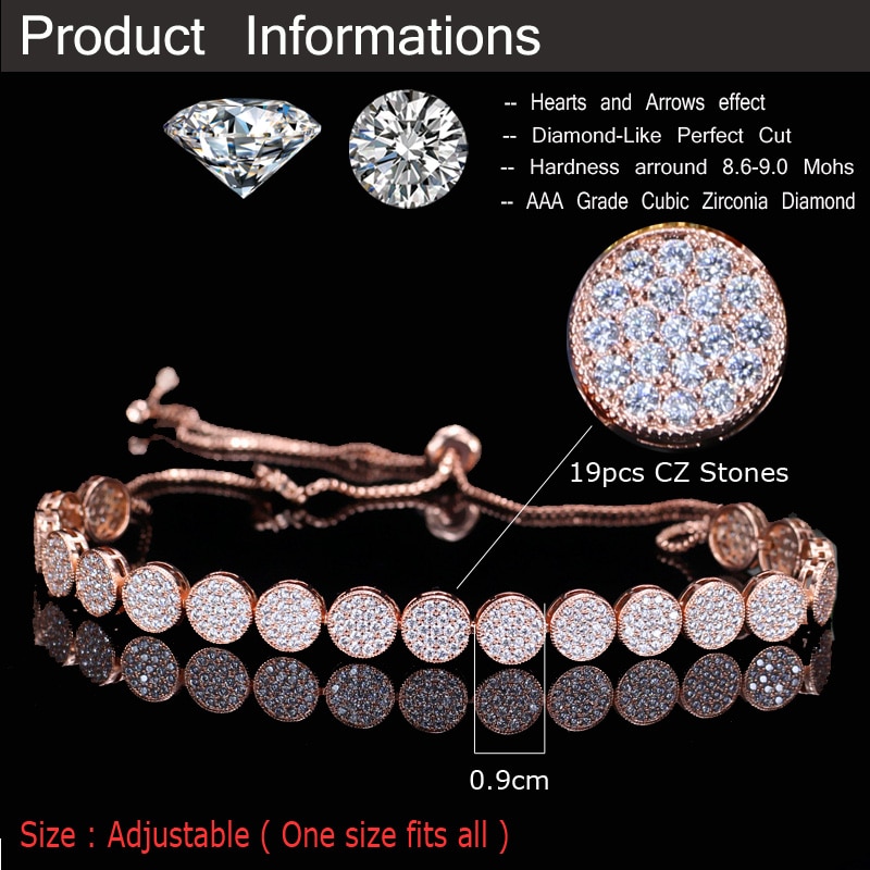 CWWZircons Adjustable Size Rose Gold Color Micro Pave Round Cubic Zirconia Baguette Chokers Necklace For Women CP006