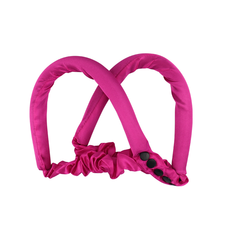 Heatless Curl Ribbon Silk Curling Ribbon Hair For Women Hair Curl Heatless Curling Rod Headband Lazy Curler: Red