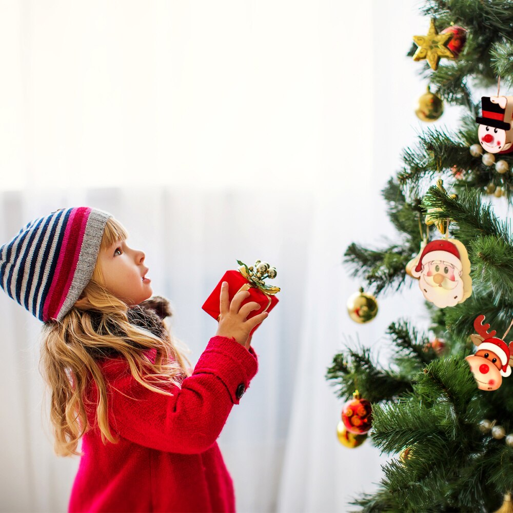 3 stuks hangende, lichtgevende, duurzame led-kersthangers als decoratie voor een feestje, thuis of op de kerstboom
