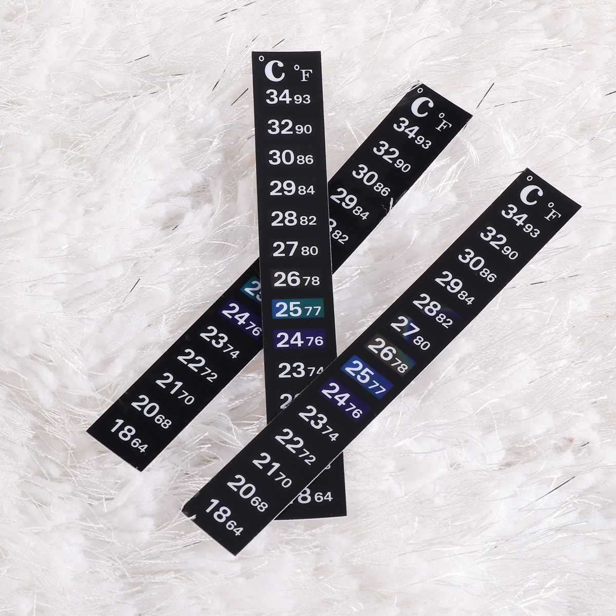 10pcs Traditional Stick-on Digital Temperature Strip Degree Celsius System Display: Default Title