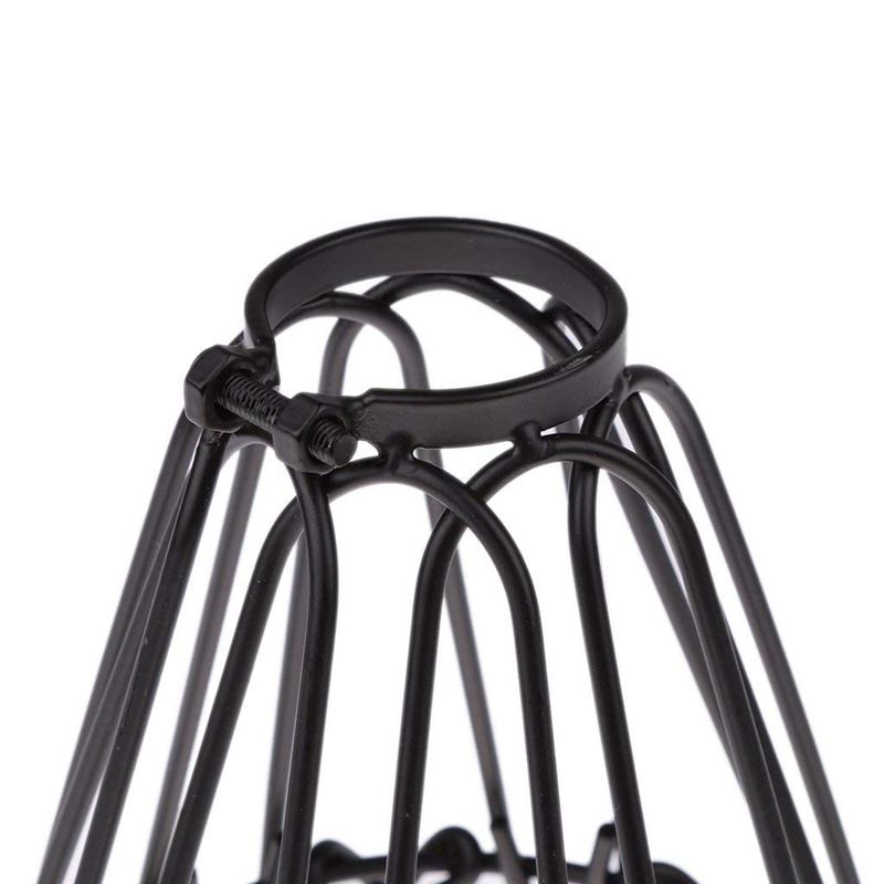 Antique suspension abat-jour lustre Cage plafonnier suspension fil métallique-noir