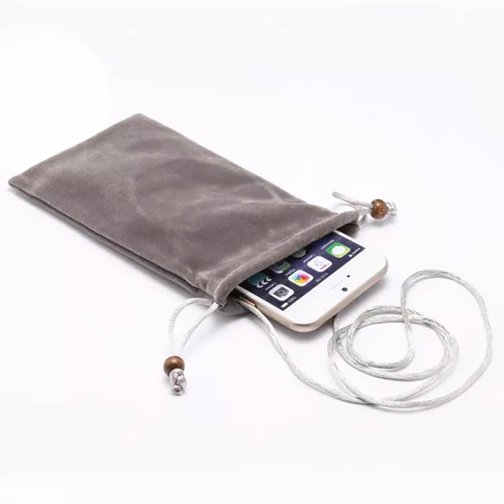 Bawełna aksamitna torba na telefon komórkowy torba na ramię torba na pasek portfel etui smycz na szyje torebka wypoczynek płócienna torba pasuje do 4.8-10 "telefon lub Pad