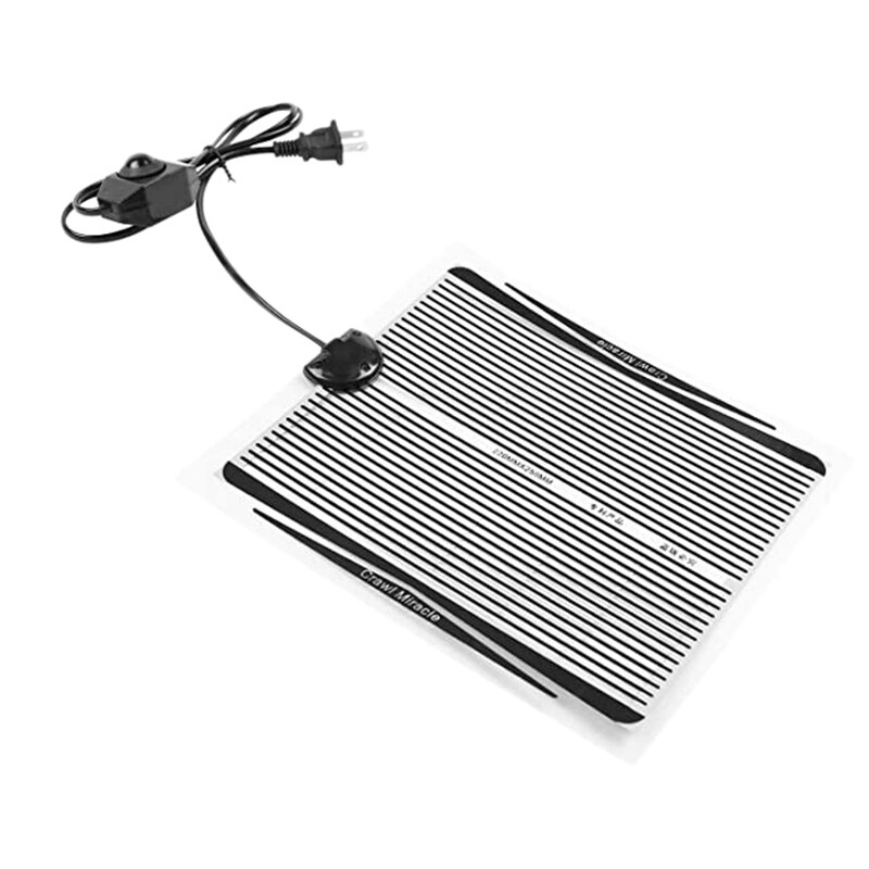 CRAWLMIRACLE 15W Reptile Heating Pad with Temperature Control Reptile Pet Under Tank Warmer Pad Terrarium Heat Mat for Bearded D
