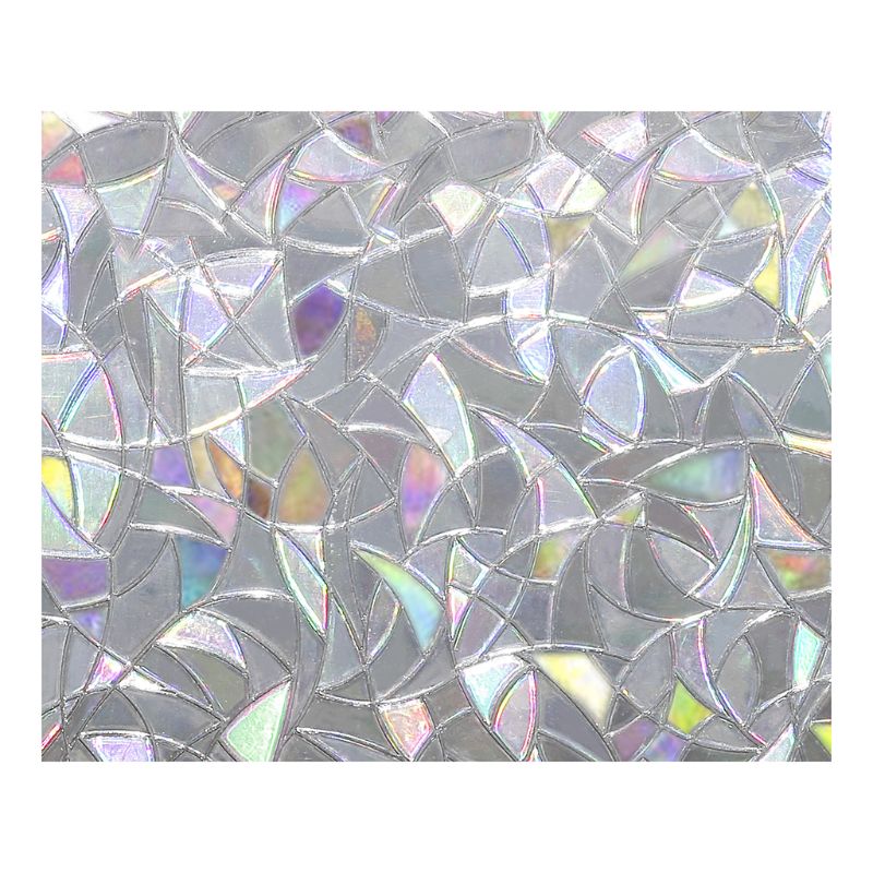 3d statische privacy raamglasfolie stickers decoratief gekleurd anti uv regenboog
