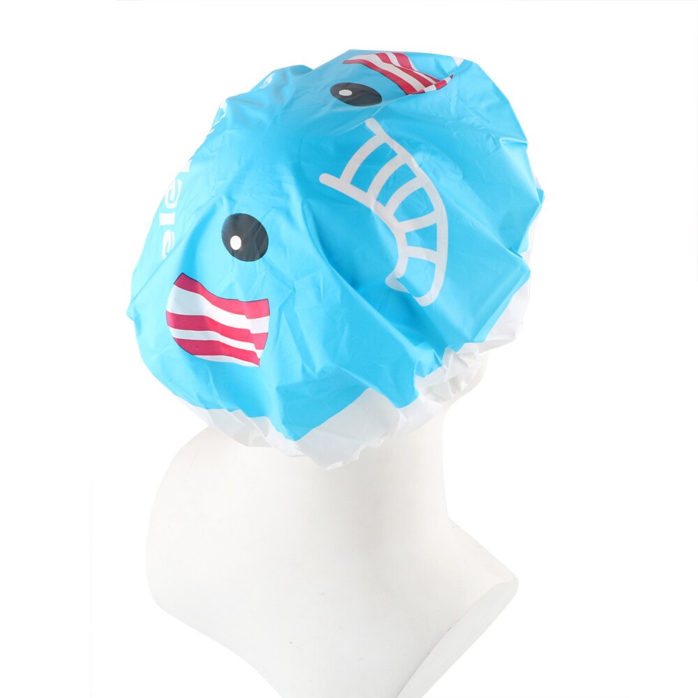Shower Caps Bathroom Products Waterproof Cute Cartoon Animal Shower Hat Lace Elastic Band Bath Hair Caps Owl Elephant Panda