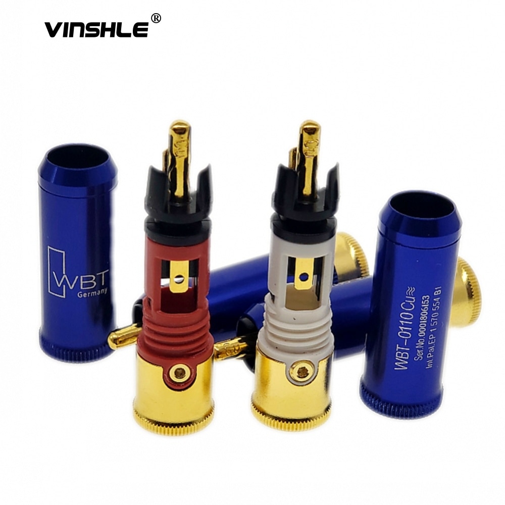 4 Wbt-0110g silber überzog RCA Audio- Energie verstärker Signal linie Lotus stecker hifi wbt-0110gnextgen unterschrift Audio- und Video stecker