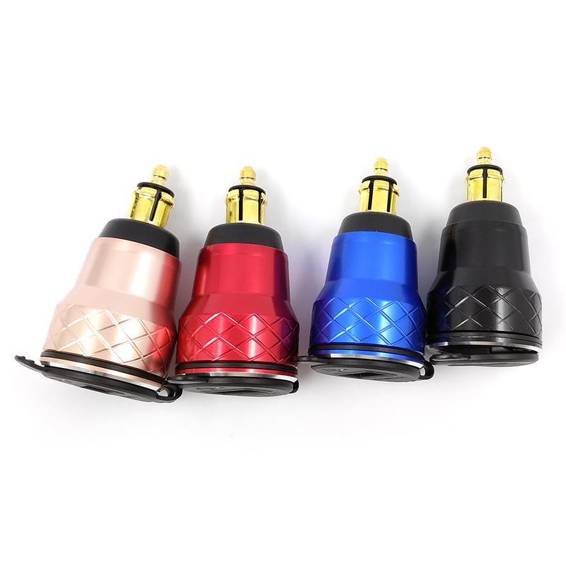Cargador USB Dual para motocicleta BMW Triumph, Tiger, Ducati, voltímetro, QC3.0 DIN, carga rápida 3,0, color negro, a USB