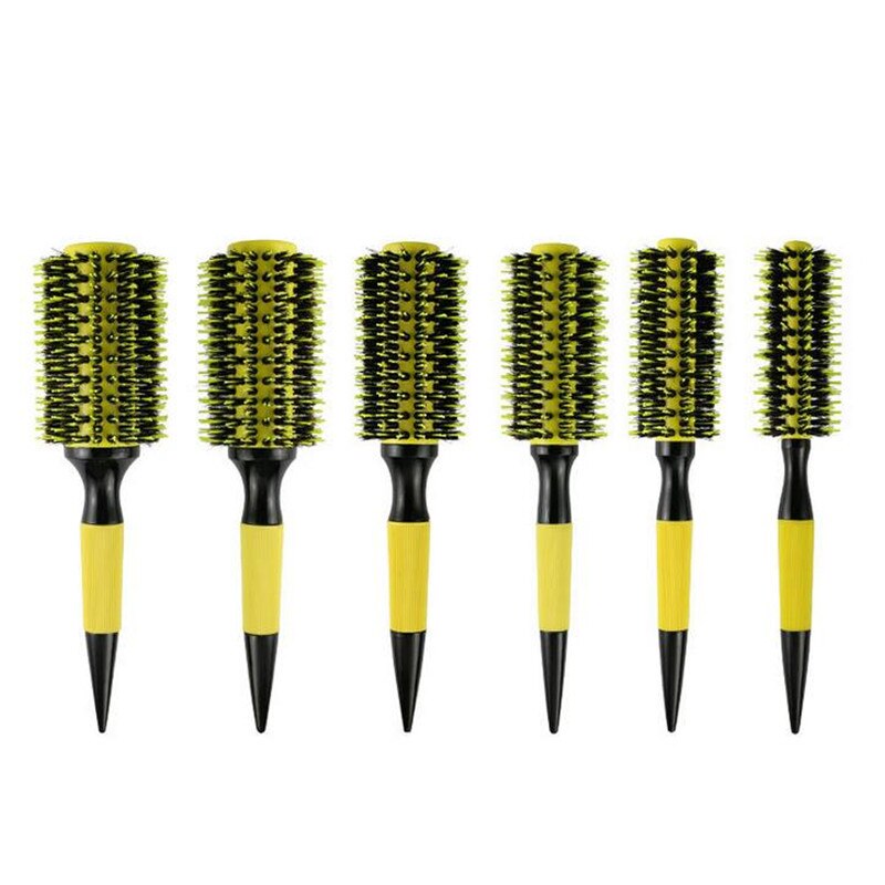 Round Comb Ceramic 1/6PCS Wooden Round Hair Comb Brush With Boar Bris... – Grandado
