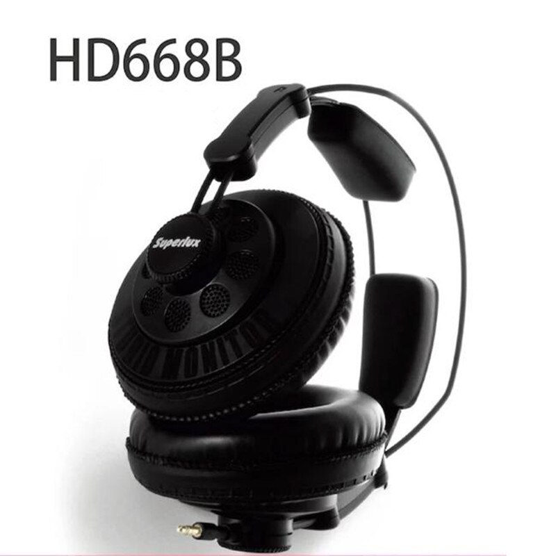 Superlux HD668B Hoofdtelefoon Professionele Semi-open Studio Standaard Dynamische Headset Monitoring Voor Muziek Afneembare diepe Bas