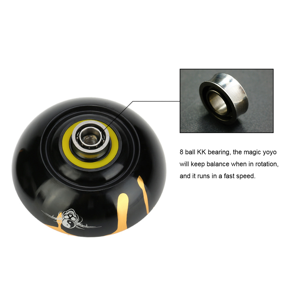 Magic Yoyo N11 Aluminum Alloy Metal Yoyo 8 Ball KK Bearing with Spinning String for Kids