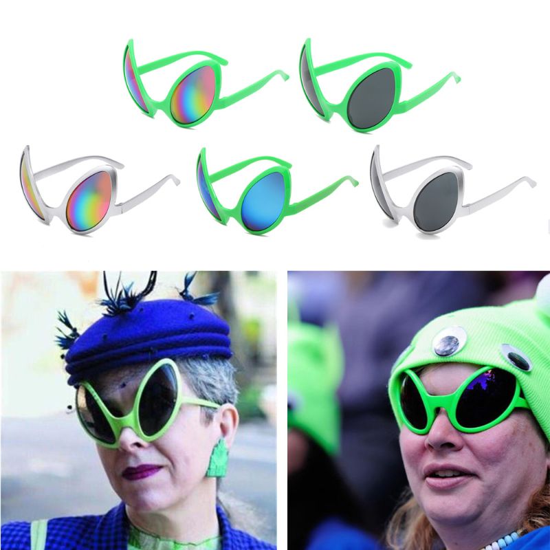 Grappige Aliens Kostuum Bril Regenboog Lenzen Et Zonnebril Halloween Party Props X7YA