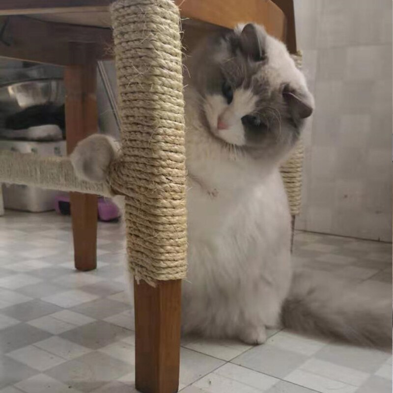 Sisal Rope Cat Tree DIY Scratching Post Toy Cat Climbing Frame Replacement Rope Desk Legs for Cat Sharpen Claw Cat Scratcher
