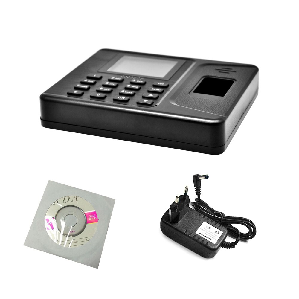 2.8" TFT LCD Display Biometric Fingerprint Attendance Machine DC 5V/1A Time Clock Recorder Employee Checking-in Reader A-E260