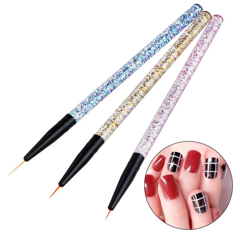 3 Stk/set Nail Art Schilderen Pen Acryl Crystal Carving Nail Pen Sequin Kwasten Manicure Tool Professionele Nail Care Tool