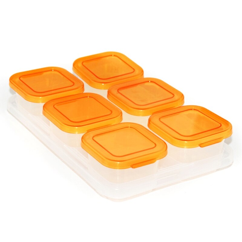 Contenedor de alimentos para bebé, refrigerador, cubos congelados con caja de almacenamiento de bandeja A2UB