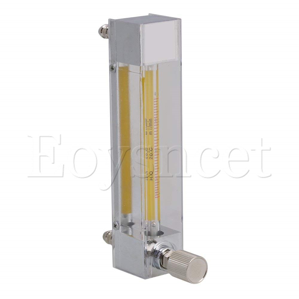 Caudalímetro de plástico LZB-3 4-40 ml/min para agua líquida gasolina con válvula de Control y manguera de 0,3 pulgadas