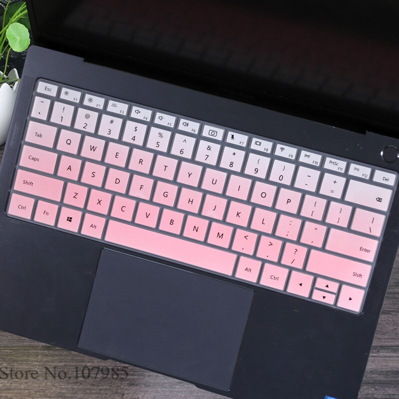 Silicone Laptop Keyboard Cover Skin Protector Film For Huawei MateBook D 15 AMD Ryzen 15.6 inch for Huawei Mate Book D15: GradualPink