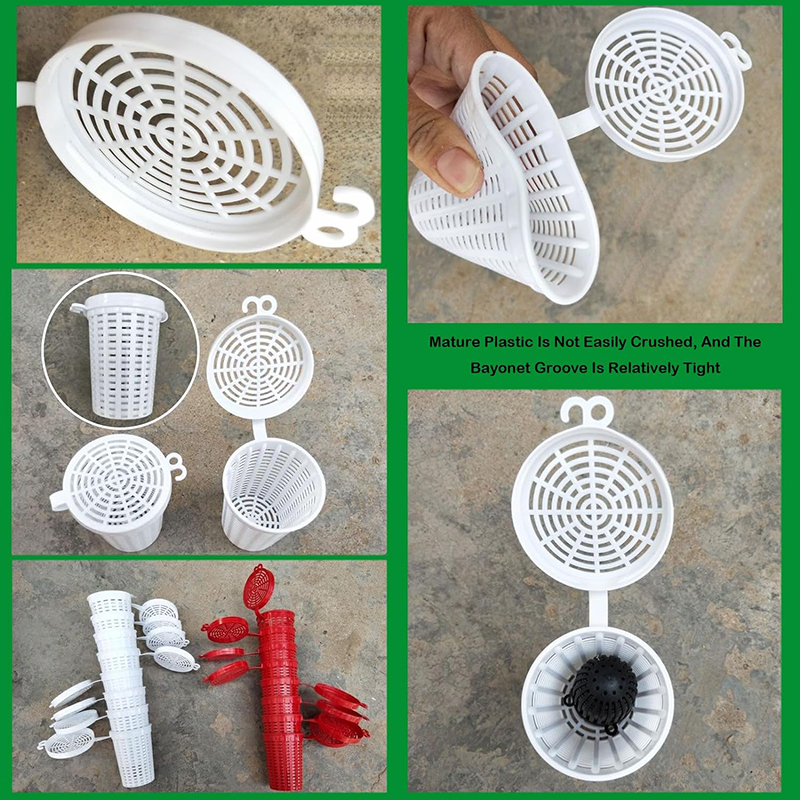 10 stuks Visaas Kooi Val Vis Lokken Feeder Mand Houder Plastic Aas Emmer