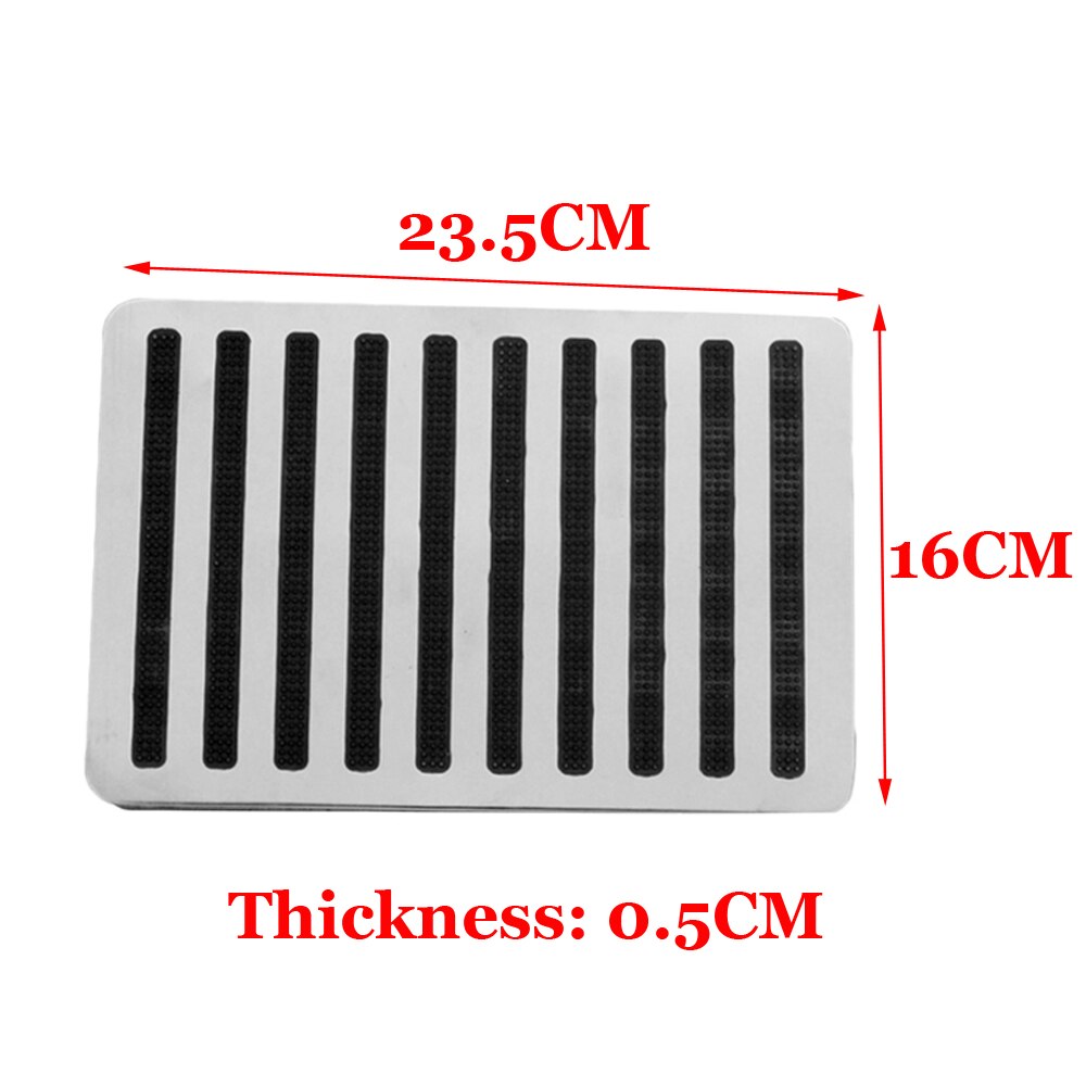 Steel Plate Pad Carpet Stainless Waterproof Universal Driver Car Side Interior Floor Mat Patch Pedal